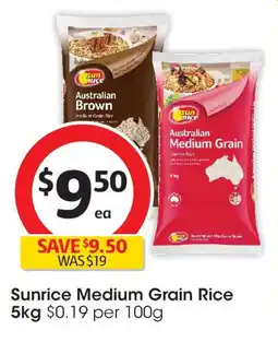 Coles Sunrice Medium Grain Rice offer