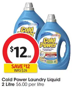 Coles Cold Power Laundry Liquid offer