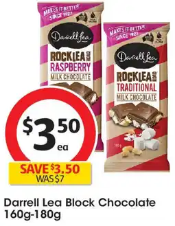 Coles Darrell Lea Block Chocolate offer