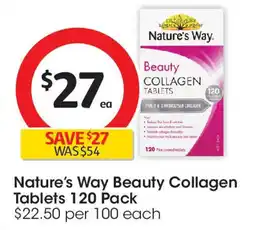 Coles Nature's Way Beauty Collagen Tablets 120 Pack offer