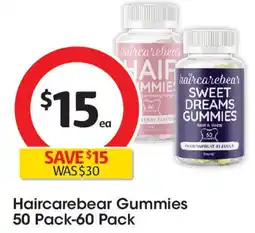 Coles Haircarebear Gummies 50 Pack-60 Pack offer
