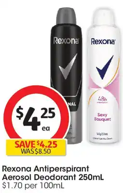 Coles Rexona Antiperspirant Aerosol Deodorant offer