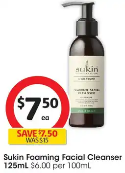 Coles Sukin Foaming Facial Cleanser offer