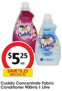 Coles Cuddly Concentrate Fabric Conditioner offer