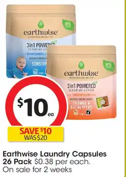Coles Earthwise Laundry Capsules 26 Pack offer