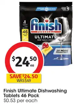 Coles Finish Ultimate Dishwashing Tablets 46 Pack offer