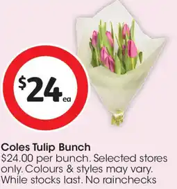 Coles Coles Tulip Bunch offer