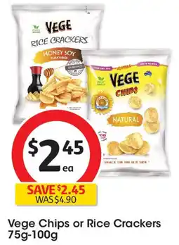 Coles Vege Chips or Rice Crackers offer
