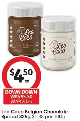 Coles Leo Coco Belgian Chocolate Spread offer