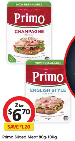 Coles Primo Sliced Meat offer