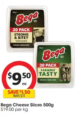 Coles Bega Cheese Slices offer