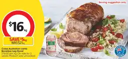 Coles Coles Australian Lamb Boneless Leg Roast offer