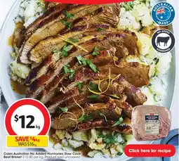 Coles Coles Australian No Added Hormones Slow Cook Beef Brisket offer