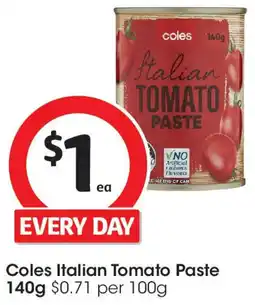 Coles Coles Italian Tomato Paste offer