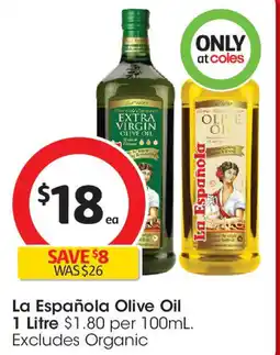 Coles La Española Olive Oil offer