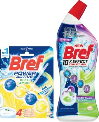Coles Bref Power Active 50g, Duo-Active 50mL or Toilet Cleaning Liquid 450mL offer
