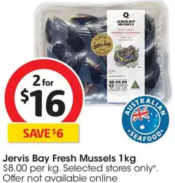 Coles Jervis Bay Fresh Mussels offer
