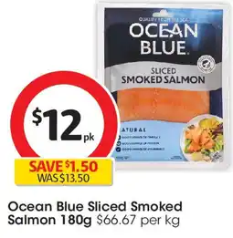 Coles Ocean Blue Sliced Smoked Salmon offer