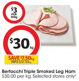 Coles Bertocchi Triple Smoked Leg Ham offer