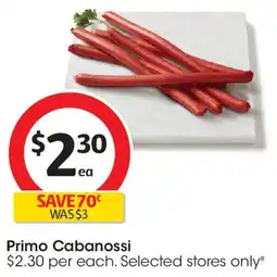 Coles Primo Cabanossi offer