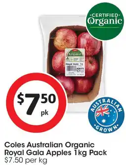 Coles Coles Australian Organic Royal Gala Apples offer