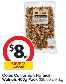 Coles Coles Californian Natural Walnuts Pack offer