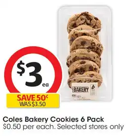 Coles Coles Bakery Cookies 6 Pack offer