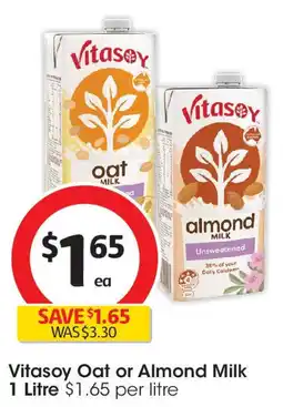Coles Vitasoy Oat or Almond Milk offer