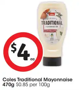 Coles Coles Traditional Mayonnaise offer