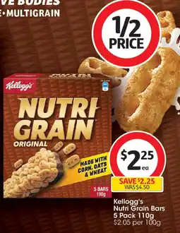 Coles Kellogg's Nutri Grain Bars 5 Pack offer