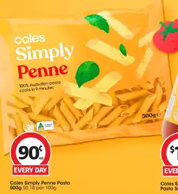 Coles Coles Simply Penne Pasta offer