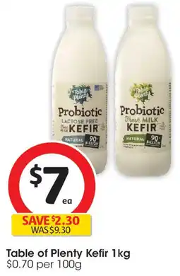 Coles Table of Plenty Kefir offer