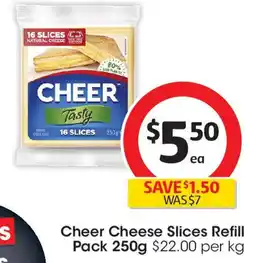Coles Cheer Cheese Slices Refill Pack offer