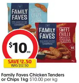 Coles Family Faves Chicken Tenders or Chips offer