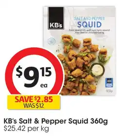 Coles KB's Salt & Pepper Squid offer
