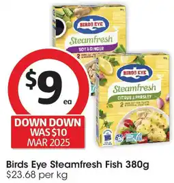 Coles Birds Eye Steamfresh Fish offer