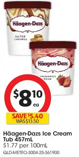 Coles Häagen-Dazs Ice Cream Tub offer
