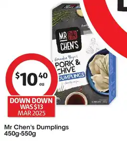 Coles Mr Chen's Dumplings offer