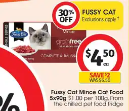 Coles Fussy Cat Mince Cat Food offer