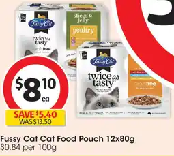 Coles Fussy Cat Cat Food Pouch offer