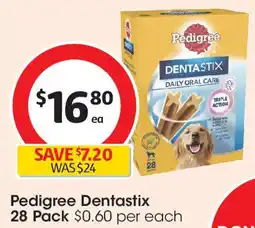 Coles Pedigree Dentastix 28 Pack offer
