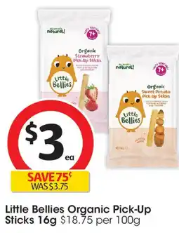 Coles Little Bellies Organic Pick-Up Sticks offer