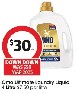 Coles Omo Ultimate Laundry Liquid offer