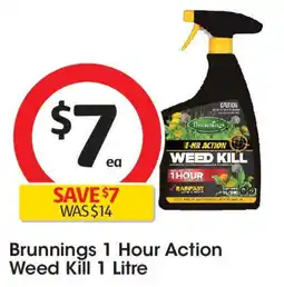 Coles Brunnings 1 Hour Action Weed Kill offer