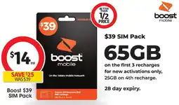 Coles Boost SIM Pack offer