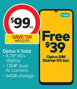 Coles Optus X Total offer