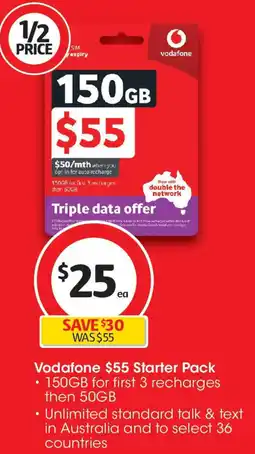 Coles Vodafone Starter Pack offer