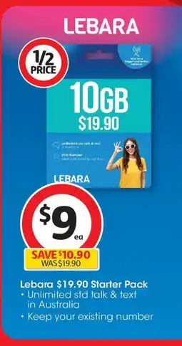 Coles Lebara Starter Pack offer