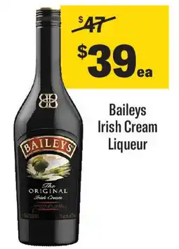 Coles Baileys Irish Cream Liqueur offer