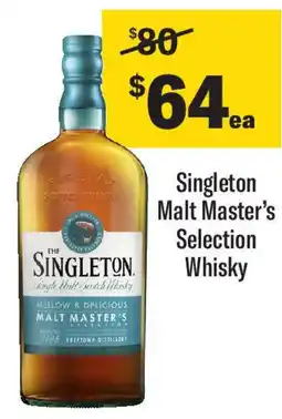 Coles Singleton Malt Master's Selection Whisky offer